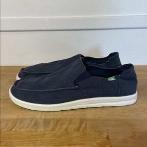 Sanuk Hi Five Sneaker slip on casual navy spring and summer shoes men’s size 13